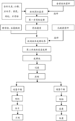 一种缓解压力及抗氧化的功能食品及其二步发酵制备方法