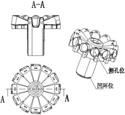一种圆周多行位圆弧化直线运动抽芯模具及其使用方法