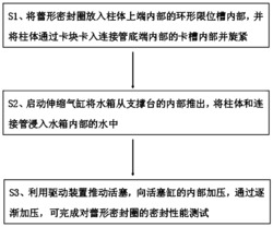 一种蕾形密封圈的密封性能测试方法