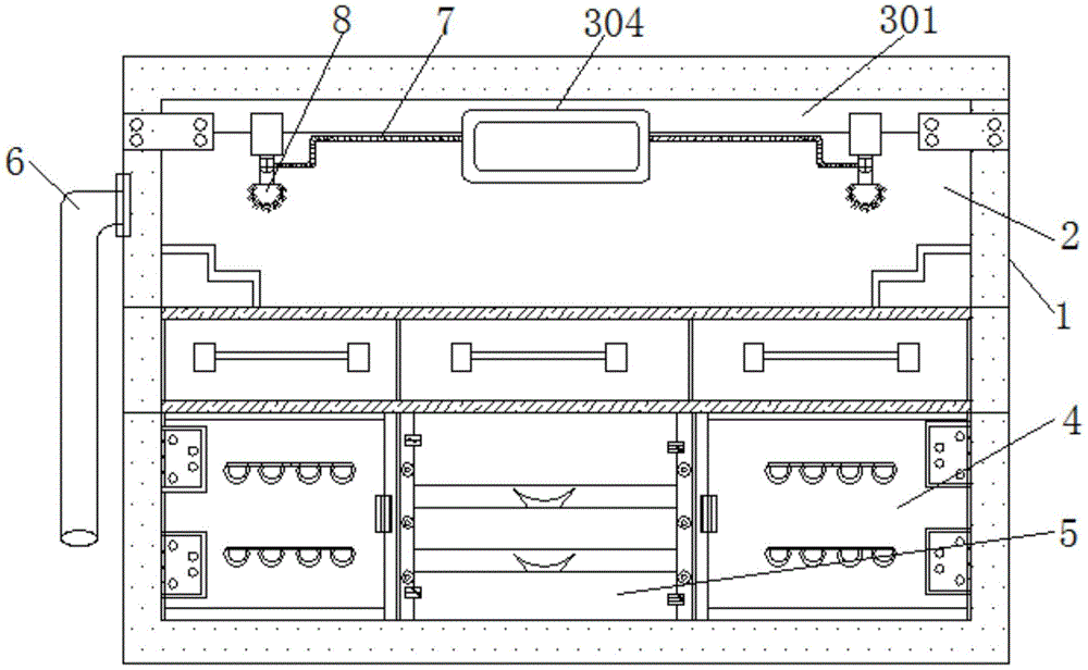 一种空调零件模具用防腐蚀具有固定清洗功能的储存装置