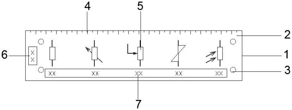 一种技工电子教学线路绘图用具