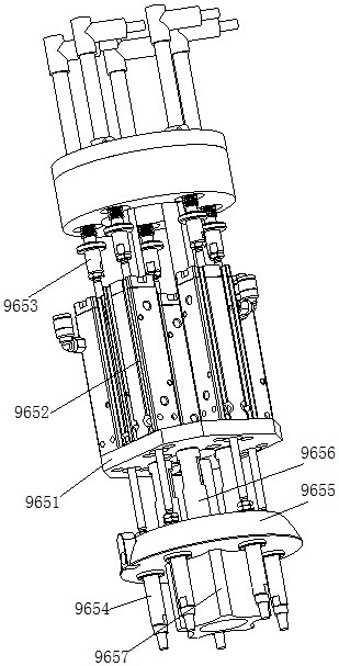 压缩机内芯压装机的气动式单动气缸位移推顶头