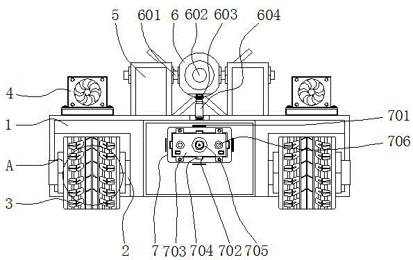 一种底部装有滑轮结构的旋转灭火型机器人