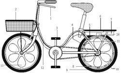 一种低成本太阳能电磁助力单车
