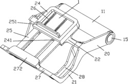一种弹簧锁定式行李箱挂钩装置