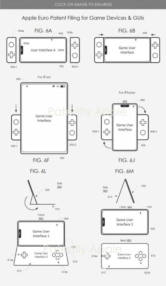 苹果手机平板游戏手柄专利曝光，三设计一种酷似Switch